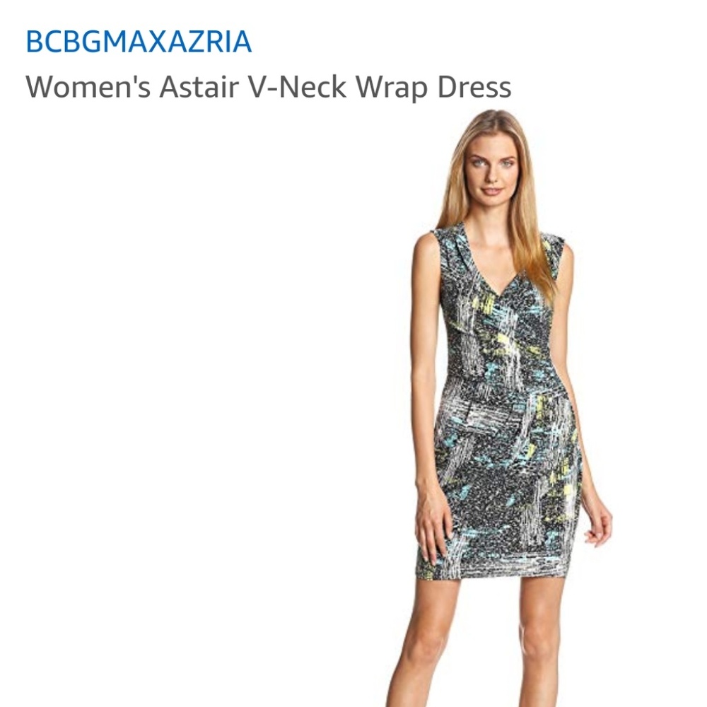 BCBGMAXAZRIA Women's Astair V-Neck Wrap Dress